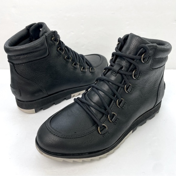 Sorel Harlow Black Lace Up Ankle Boots‎ - Picture 1 of 16